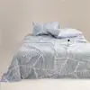 Lençol de Cama Espesso Classe A 100% Algodão Escovado de Inverno, Estilo Nórdico Lençol de Cama de Solteiro e Casal, 100% Algodão Puro, Espessado, Delicado e Amigo da Pele