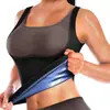 Chaleco Deportivo de Mujer Estilo Europeo y Americano que Aumenta la Sudoración, Moldea la Cintura y Aplana el Vientre, Alta Elasticidad, Recubierto de Plata, para Correr, que Aumenta la Sudoración y Aplana el Vientre