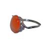 Anillo de Piedra Roja del Sur Natural, Exquisito Estilo Antiguo, Diseño Elegante, Abertura de Múltiples Garras, Anillo Aristocrático de Moda
