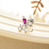 Brinco de Orelha Parafuso Duplo com Formato de Cobra Cool Cool Cool de Henson Perfurador de Cartilagem Aço Titânio Brinco de Orelha Sentido Avançado de Nicho