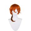 Peluca de cosplay Zhongyuan Zhong Zhong desordenada micro-rizada 50CM alargada degradado cabello falso seda de alta temperatura cubierta para la cabeza