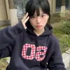 Sudadera Sudadera Manga Larga Estilo Japonés Holgada Deportiva Casual Elegante Sudadera para Dama Estampada Fina para Mujer