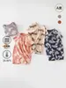 Roupas de Bebê Estilo Japonês, Algodão de Bambu, Estilo Fino de Verão, Macacão Curto para Recém-Nascido Classe A, Macacão Unissex para Bebê