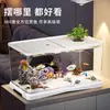 Acuario Grande Mediano Pequeño Sala de Estar 2025 Filtro Ecológico Máquina Generadora de Oxígeno Transparente Doméstico de Escritorio Acuario para Cría de Tortugas
