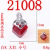 Moda simples tridimensional 6 MM pequeno quadrado pingente de cristal handmade roupas acessórios acessórios acessórios da liga acessórios venda por atacado