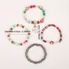 Pulseira de Natal Pulseira de Contas Transfronteiriça Boneco de Neve Árvore de Natal Velho Chifre Pulseira com Pingente de Presente Atacado