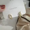 Pendientes coreanos minimalistas con incrustaciones de diamantes y diseño de goteo de aceite, de doble capa, elegantes, pendientes de botón, pendientes de lujo ligero de nicho francés, accesorios versátiles para mujer