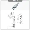 Cerradura de coche de hebilla engrosada cerradura de puerta mecánica tipo impacto cerradura de puerta autoblocante hebilla oculta hebilla de puerta R4-10-12