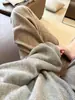 ¡Muy recomendable! ¡Una compra obligada! Pantalones de punto de pierna ancha adelgazantes de cintura alta para mujer, cálidos y adecuados para otoño e invierno, se pueden usar como prenda exterior o como capa base