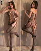 Medias de Malla Sexy Talla Grande para Mujer Body con Cortes Lencería Divertida Nuevo 2023 Popular Estilo Caliente Negro