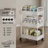 Carrinho de Armazenamento Pequeno para Cozinha, Quarto, Lanches de Bebê, Banheiro Móvel, Armazenamento de Banheiro, Dobrável
