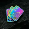 Liga de Zinco Tendência Cartão de Empurrar Portátil Blocos de Construção Deslizador EDC Giroscópio Metal Cruzamento Dedo Brinquedo de Descompressão Caixa Surpresa EDC