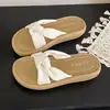 Pantuflas de Verano para Mujer Estilo Francés Inspiradas en Chanel al por Mayor Modelo Nuevo 2026 con Lazo Moda Sandalias Planas de Playa