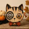 Decoraciones de Mesa de Halloween Transfronterizas Bandeja de Gato de Madera Adornos Decorativos Arreglo de Escena de Mesa de Halloween