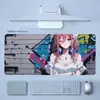 Parede de Grafite Menina de Anime Mouse Pad Grande Pad para Mesa de Computador Borda com Trava de Precisão Pad Espesso para Mesa Pad Antiderrapante para Teclado
