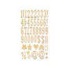 Pegatinas de Burbujas del Alfabeto Inglés Transfronterizas 3D en Relieve Lámina de Oro Accesorios para Diario DIY Venta al por Mayor Pegatinas de Letras 3D Metálicas