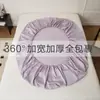 100 peças de lençóis de algodão de fibra longa de Xinjiang com elástico, protetor de colchão de cetim 100% algodão de peça única, capa de colchão