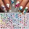 Beleza Total Transfronteiriça Novos Adesivos de Nail Art Primavera e Verão Borboleta Borboleta Multicolorida Flor Adesivos de Nail Art