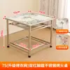 Mesa de Barbacoa de Acero Inoxidable para Uso Doméstico, Nueva Mesa Calefactora Multifuncional, Parrilla Plegable, Mesa de Comedor Cuadrada