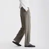 Calça Casual Yizhi Lyocell de Alta Elasticidade com Caimento para Homens, Outono Cor Sólida Ligeiramente Larga Emagrecedora Versátil para o Trabalho Calça Reta
