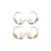 Pendientes Metálicos Redondos Europeos y Americanos de Perlas Artificiales con Rayas Retorcidas, Pendientes de Moda Transfronterizos, Pendientes Personalizados de Gama Alta