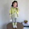 Conjunto Infantil Primavera e Outono 2026 Novo Estiloso Casual Bebê Conjunto de Duas Peças Moletom e Leggings