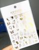 Sticker para uñas con patrón de serpiente comercio electrónico transfronterizo línea dorada línea amor mariposa patrón de serpiente sticker para uñas WG989-10
