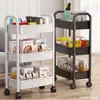 Carrinho prateleira de armazenamento prateleira cozinha quarto chão multi-camada lanche bebê móvel banheiro vaso sanitário armazenamento