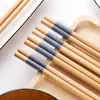 Palillos de Bambú Impresos para el Hogar al por Mayor, Exquisitos Palillos de Bambú para Sushi sin Nudos, Vajilla Estilo Chino