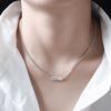Collar de Plata de Ley S925 con Lazo y Borla Versión Coreana para Mujer, Cadena para Clavícula de Moda Vintage con Cierre Ot, Cadena para Suéter Hip-Hop Tendencia