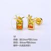 Pendientes de acero de titanio 316L con baño de cobre y oro para la oreja, con forma de uña, a juego con mariposas, de colores, joyería para piercings, pendientes para la oreja, uña.