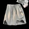Pantalones Cortos Casuales y Pantalones Deportivos Estilo Americano Transfronterizos para Hombre, Nueva Moda de Calle 2026 Parches Ajuste Holgado Pantalones de Cinco Puntos