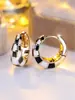 Pendientes de Cuadros Estilo Francés para Mujer, Lujo Ligero, Gama Alta, Diseño de Nicho, Pinzas Metálicas Retro para Orejas, Nuevo Modelo Más Vendido