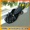 Sandalias de Lunares con Lazo Estilo Coreano de Nicho para Mujer, Nuevo Modelo Verano 2026, Punta Cuadrada, Punta Abierta, Tacón Irregular
