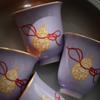 Caneca de Chá Moji Hibisco Hibisco Roxo Contraste Alum Chá Preto Cor Tradicional Dourado e Prateado Caneca de Chá Cabaça Errada Doméstica Copo Único