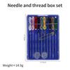 Caja de costura mini de hilo de 10 colores, kit de costura desechable, herramienta de costura de botones, kit de costura portátil, traje de costura