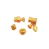 Colar/Pulseira Pingente Pequeno Flor Campainha Azul Dourado Fosco Antigo Mundo Duplo Sino da Alegria Acessórios DIY Tecidos à Mão Atacado