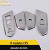 Adequado para 17 CRV moldura decorativa de levantamento de vidro braço de levantamento do vidro da porta CRV botão de levantamento adesivo brilhante suprimentos