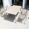 Conjunto de Mesa e Cadeiras de Liga de Alumínio para Exterior Pátio Villa Varanda Externa Jardim Impermeável Protetor Solar Mesa e Cadeiras de Lazer para Exterior