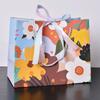 Ins Mori flor e pássaro sacola de presente pequena bolsa de mão fresca em estoque sacola de papel com fita sacola de presente de mão sacola de doces