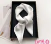 Diadema Elegante Sencilla para Mujer con Decoración para Camisa Bufanda Profesional Color Sólido Satén de Seda Artificial Gasa Bufanda Cuadrada de 70cm