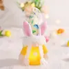 Tejido de Punto de Pascua Transfronterizo Lana Lindo con Cara Luminosa Muñeco Sin Rostro Adornos Colgantes Conejo de Resurrección Colgante
