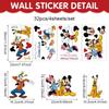 Decoración de Pared para Habitación Infantil de Mickey Mouse Pegatinas de Pared Pvc Autoadhesivas Dibujos Animados Minnie Pato Donald Pegatinas de Pared para Estudio