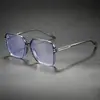 Nuevas Gafas Antiluz Azul Estilo Vintage para Mujer Tr86026 con Patillas de Metal, Lentes Lisos, Versátiles para el Trayecto Diario y el Uso Cotidiano