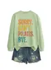 Lo siento no puedo pilates adiós Amazon eBay estación independiente moda casual sudadera de otoño invierno para mujer
