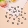 Bandeja de Flores de Plata Tibetana, Estilo Étnico Retro Material para Abalorios DIY de Cristal con Separador de Plata Miao Colgante Aretes Sombrero de Flores Joyería