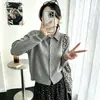 Moda tejida estilo coreano para mujer, nuevo suéter de punto versátil para otoño, cuello de camisa en capas, imitación de dos piezas, reductor de edad para el trabajo