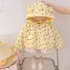Jaqueta com capuz para meninas 2026 nova estilosa roupas infantis outono para usar bebê top menina casaco fofo corta-vento