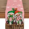 Popular Camino de Mesa de Invierno Navideño de Temu con Estampados de Papá Noel y Pinos, Hecho de Lino, para Decoración Navideña
