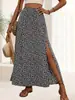 En Stock Primavera/Verano/Otoño Amazon Aliexpress Moda Femenina Europea y Americana Transfronteriza Estampado Floral Cintura Alta Elástico Falda Estampada